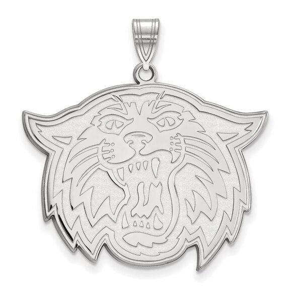 10k White Gold Villanova U. XL Mascot Pendant